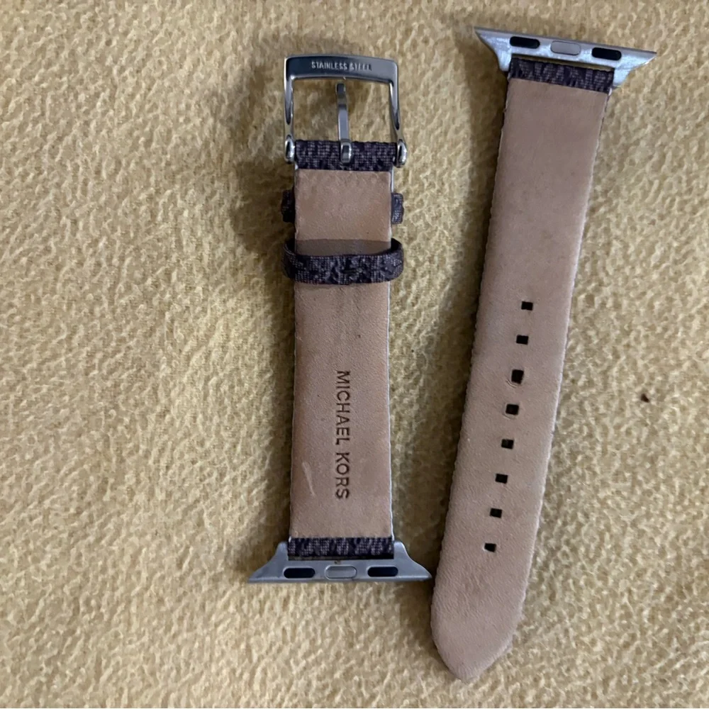 Michael Kors Brown Wristband with Silver Clasp